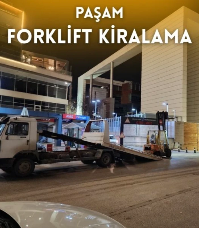 İncek kiralık forklift hizmeti veren Paşam Forklift Kiralama sahada çalışma